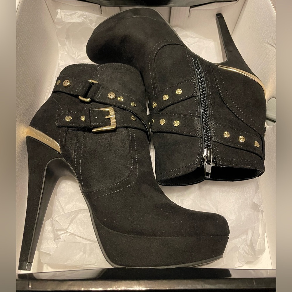 Guess Black Platform Heels